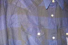 Indigo�@Block�@Check�@Western�@Shirt